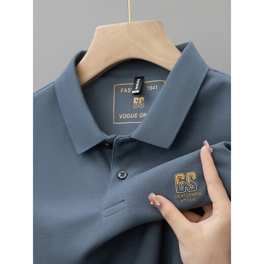 Pier Cardin Summer Cotton Pure T-shirt à manches courtes pour hommes courts à manches courtes à manches haut de gamme LAPELLE POLO POLO POLO POLO POLO TRENDY T 6628 Bleu marine [Picture principale] M / 48
