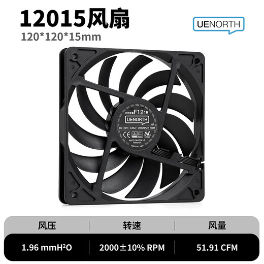 Northern Yoyi Honghua 4/6/9/12/14 CM COMPUTADOR COMPUTADOR Ventilador silencioso industrial FDB Roiling hidráulico PWM Control de temperatura inteligente 12015 ventilador