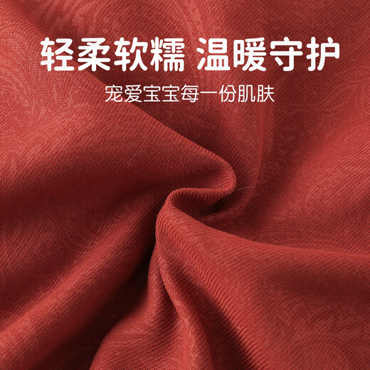 Youqi baby New Year's greeting clothes Chinese style baby jumpsuit winter clothes for men and women plus velvet quilted outing clothes one-year-old sweatshirt red New Year clothes without accessories 90cm