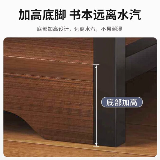 Litai rack floor-standing storage rack multi-functional all-in-one wall storage cabinet shelf multi-layer kitchen storage cabinet shelf recommended by the store manager 3-layer black oak color 48*60