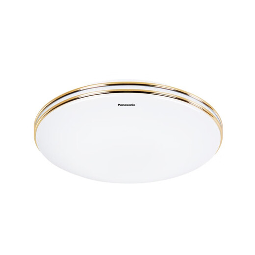 Lámpara de techo LED Panasonic de Panasonic lámpara de oro y borde redondo de dormitorio redondo Simple y atmosférico Atacimiento de la sala de estar de la sala de estar de la sala de estar 18W 18W Lámpara blanca de borde plano HHXC1048L