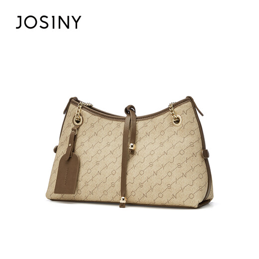 Bolsa de hombro Zhuosini con cremallera impresa en la bolsa europea y americana que viaja en el hombro versátil temperamento de San Valentín Bolsa de axilas Presbyopia Caki