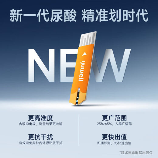 鱼跃（Yuwell）新品U902尿酸检测试仪家医用高精准痛风 仪器+50试纸低痛套装