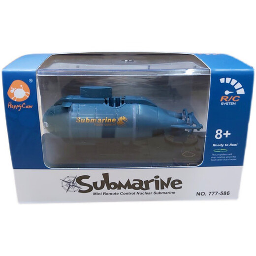 Mini Sechs-Kanal Fernbedienungs-U-Boot für Kinder Wasserspielzeugboot Modell Atom-U-Boot-U-Boot-Fischtank-Wasserspiel-Schnellboot-Simote-Fernbedienungs-Nuklear-U-Boot-Blue-Blue 3311 Offizielle Standard + USB-Ladekabel