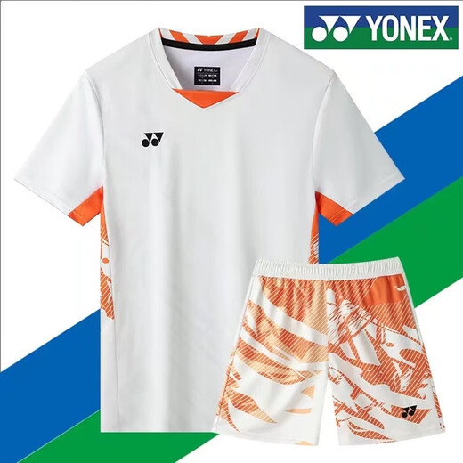 Yonex's new badminton uniform for men and women quick-drying breathable short-sleeved competition uniform for couples golf T-shirt customization sky blue 9227 ink blue shorts 3XL