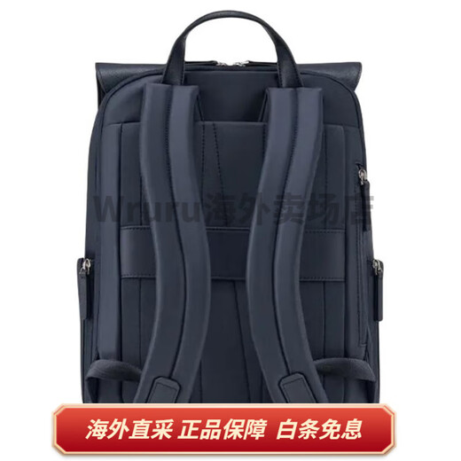 Samsonite Lofice Brand Logo Flip Apertura y tela de cierre de tela Mochila de cuero de vaca Small Women's Style Hidden Blue Basic (Bag)
