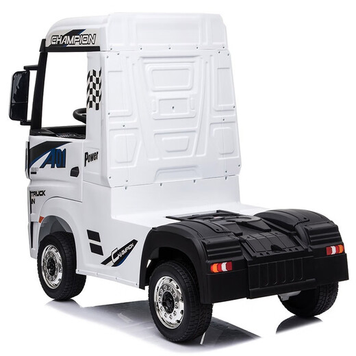 Harleybela Mercedes-Benz Truck Head Children's Elektrofahrzeug Allrad-Fernbedienung Baby Spielzeugauto Can sitzen [rotes Allrad] Echtes Mercedes-Benz Actros Truck Head + Personalisierte Autoaufkleber
