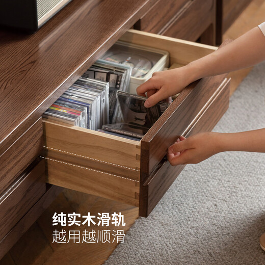 Gabinete de televisión de madera maciza de madera genji gabinete moderno de piso simple