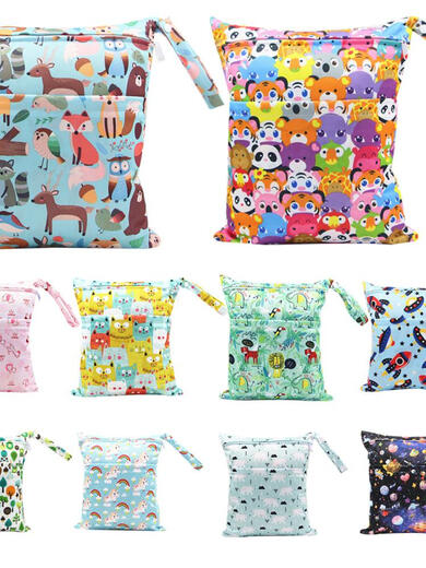 SARTILL baby stroller hanging bag stroller hanging bag diaper bag out-and-out storage bag clothes diaper portable storage bag aircraft car double layer large 36*30CM