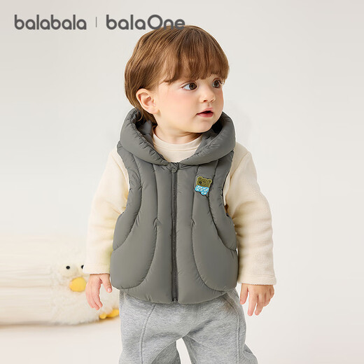 Balabala Children's Down Vest Girls Boys Baby Jackets Tops Children's Clothes 2025 Autumn and Winter Clothes Cute 209425101205