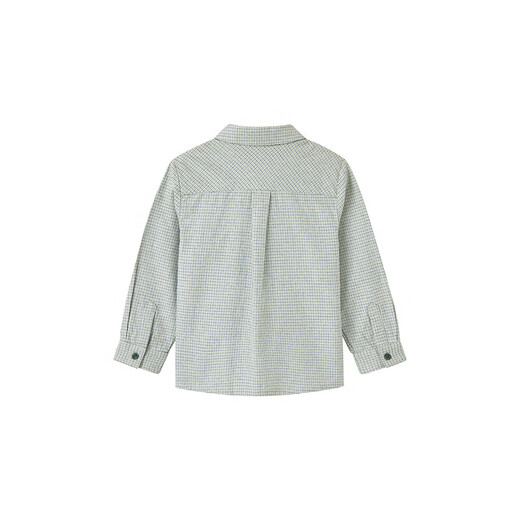 YEEHOO shopping mall same style children's clothing shirt pure cotton spring and summer long-sleeved tops boys' clothes gray moss green 80 CM