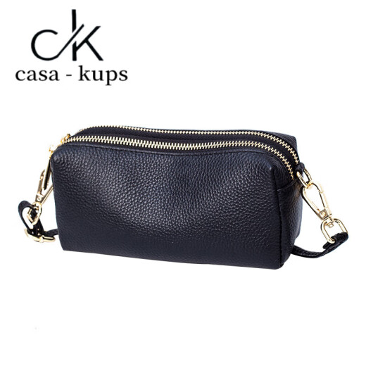 Casa-kups Bolso de embrague Lady Temperament El estilo madre se puede colocar en el teléfono móvil Bolsa de agarre a mano Billet de monedas para mujeres Bolso de cuero suave de moda Negro