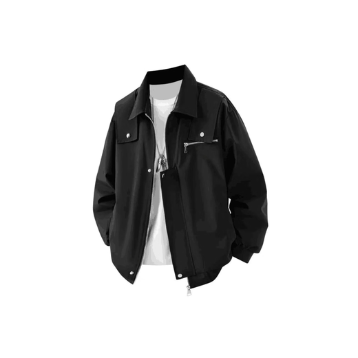 Mountain outdoor jacket men's American retro functional college style baseball uniform jacket simple coach flight suit jacket high quality heavy upgrade black XL recommended weight 120-135 Jin Jin equals 0.5 kg can be worn