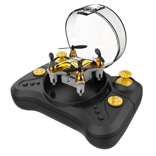 Mini Drone Children's Toys Plane Internet Celebrity Helicopter Small Remote Control Flight Elementary School Egument Small Frosted Black et Red Aension Photographie
