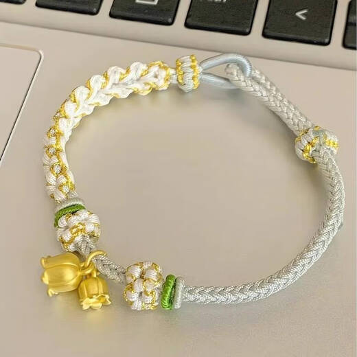 T Apocalypse Century Hand-woven Female Niche Design Forbidden City Lily of the Valley Flowers Transfer Peach Blossoms and Brings Best Friends Gift 6624 1cm