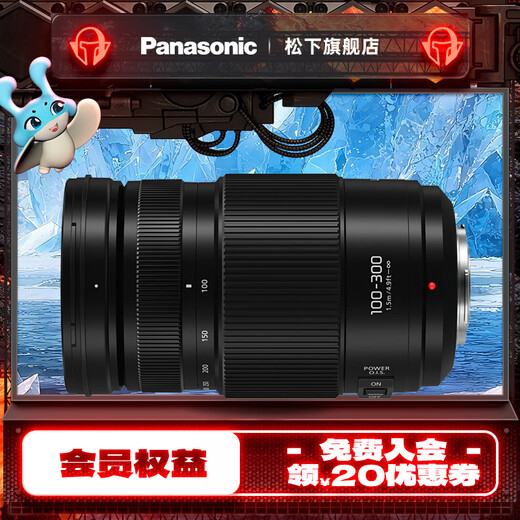 Panasonic 100-300mm F4.0-5.6 second generation mirrorless digital camera lens telephoto lens M43 mount black Macro 4/3 system interface