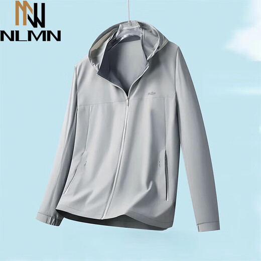 NLMN New Summer Holed Ice Silk Sun Protection Protection para la chaqueta informal del al aire libre delgado y elegante de los hombres 9928 azul marino M 170