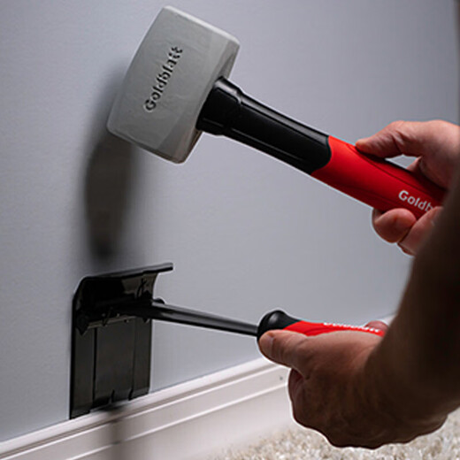 GOLDBLATT American Goodbatter non-rebound installation hammer shock-proof rubber leather hammer soft handle carpentry hammer tile floor hammer head non-rebound rubber hammer G02813