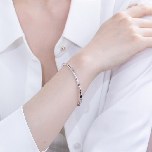 Meluxe PT950 platinum bracelet jewelry platinum bracelet birthday gift for girlfriend and wife, about 7.92g-55mm