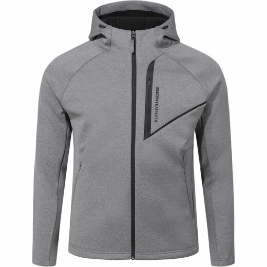 DESCENTE letter pattern hooded zipper jacket jacket male and female style gray 100