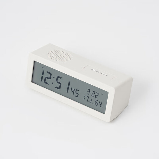MUJI electronic clock (with loud alarm function) table-type luminous clock LAB7CC3S white length 149*width 53*height 56mm