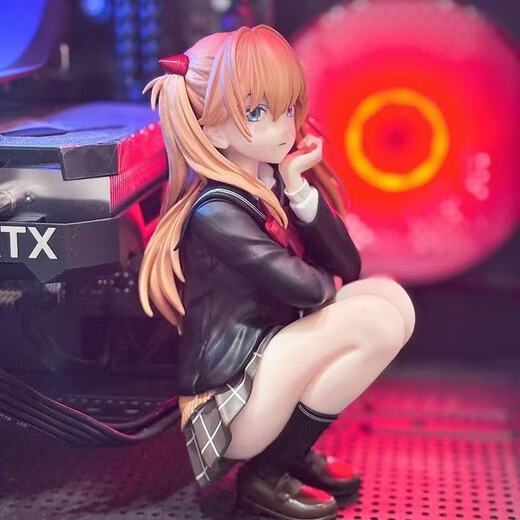 Figura de Akika de Evangelion Evangelion Evangelion Evasion Radio2 Modelo 2D Animio de anime Posición de sentadillas periféricas Asika