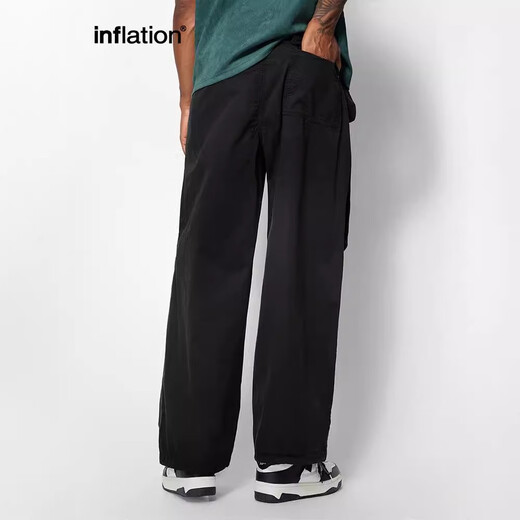 Zhidou doujiezhan fertige Kleidung Weitbein Fallschirmjägerhose Neue Modemarke Lose Waschwasser Hose große Taschenkordel Langhose 12532S24 Blumengrau L.