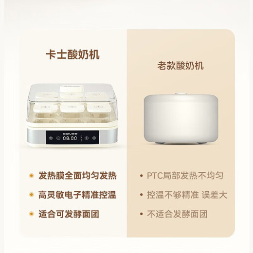 卡士（couss）酸奶机家用小型发酵机全自动恒温米酒纳豆泡菜发酵智能精准控温 白色