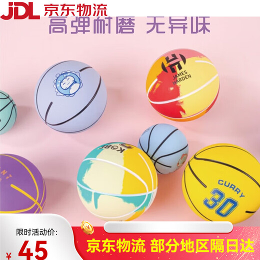 Kleiner Basketball Kinder elastischer Ball Mini High Elastic Ball Baby Spielzeugkugel Indoor Baby kleiner Ball 9cm-3889 Golden State Warriors (1 Paket)