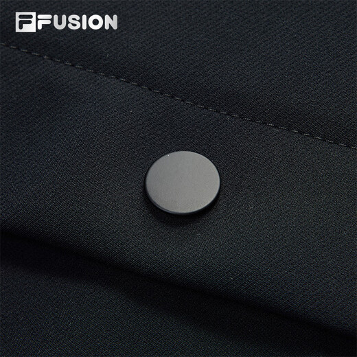 FILA FUSION Fila trendy brand woven jacket men's 2025 winter new fashion casual loose lapel jacket black-BK L 175/96A/L