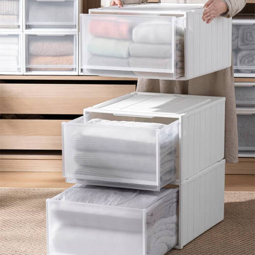 Ящик для хранения ящика Miehone Box Hare Box Box Пластиковый шкаф для хранения прозрачная коробка для хранения одежды для сортировки коробки для обуви 9227 Глубина 43,8 Ширина 34 Высота 19 Одно независимая инсталляция экономически эффективная инсталляция.