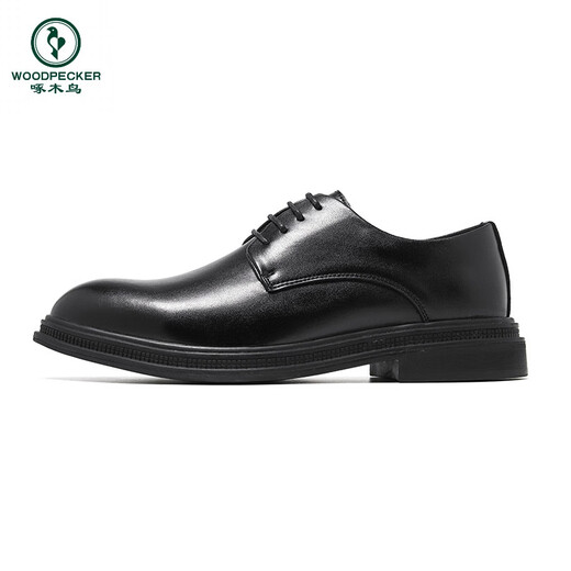 Specht Nische Imitation Leder Casual Schuhe Springgeschäft formelle Lederschuhe Innerer Anzug Hochzeitsbräutigam Schuhschuhe Schnürschuhe m4882 Schwarz 39
