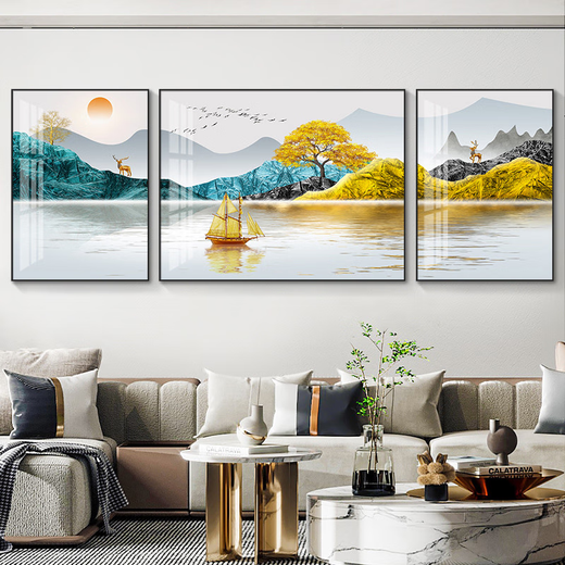 Yonghuan Fulu Light Luxury Sala Decoration Pintura de sofá Simple Fondo de sofá Muro colgante Atmosférico Mural Paining Pintura Muro HJ3893 Smootly adecuado para 225m Sofa 40x60 + 80x60 en el medio de aluminio en el medio marco de aluminio espesado + Textura de aceite de aceite Ligera Luxury Goly Marco de oro Oro, marco de oro, oro, marco de oro de oro, marco de oro de oro de Luxury Luxury Luxury Luxury Luxury Luxury Goleto de oro Luxury Luxury Luxury Luxury Goleto de oro.