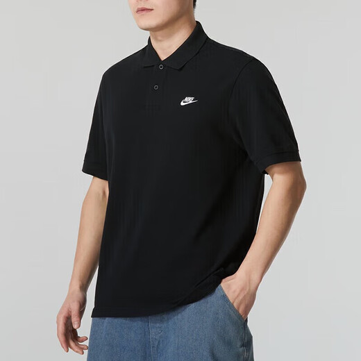耐克（NIKE）polo衫男士夏季新款运动半袖体恤商务翻领休闲短袖透气T恤 棉质亲肤/黑色全棉/晒图返5 S