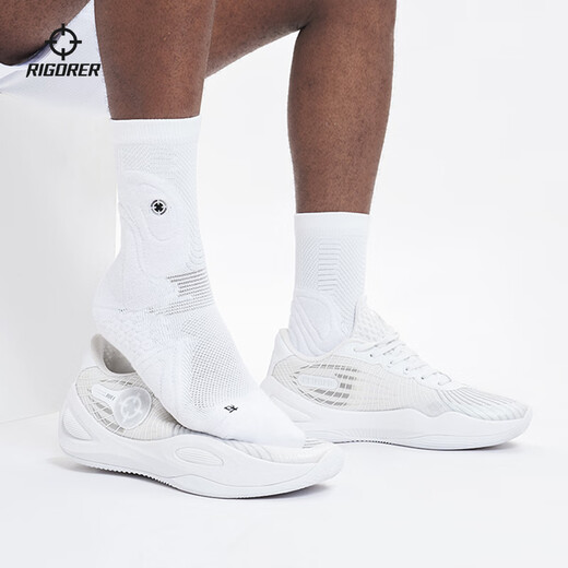 Professional sports basketball socks for men and women, bionic series high-top training long-tube running non-slip elite socks for men, Octopus series, white, one size fits all (38-44), choose any 3 pairs and enjoy 20% off