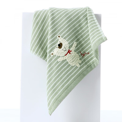 King Shore 2 Gold Handtuch Gaze Doppelschicht Haushaltsgesicht Waschbad Erwachsene und Kinder vergrößertes Badetuch Green Ga3884ht_Double-Layer Garn 1