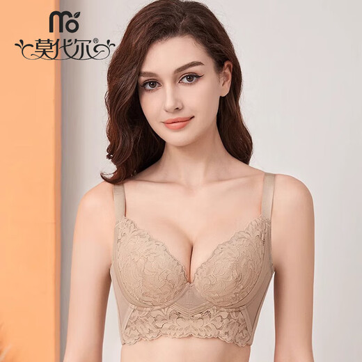 莫代尔调整型内衣女聚拢收副乳上托防下垂美背性感薄款夏季美容院文胸 黑色【薄杯】 80B