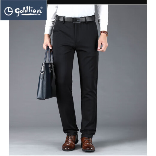 
Jinlilai spot business trousers black stretch trousers youth work trousers straight-leg casual trousers men's suit trousers navy straight 15099 thick model M 31 (2 feet 4/80c)