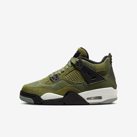 耐克（NIKE）Air Jordan 4 Retro GS AJ4橄榄绿 大童/女子复古篮球鞋 FB9928-200 35.5