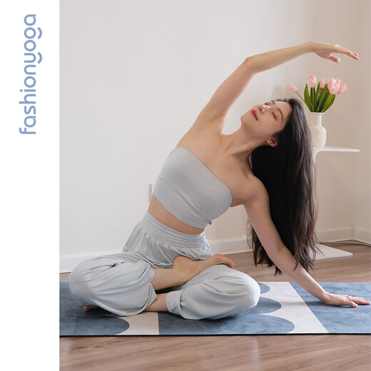 
Fansheng Yoga 2025 new simple sports and casual versatile cropped pants for women breathable loose and slimming F15922 soft gray skin L