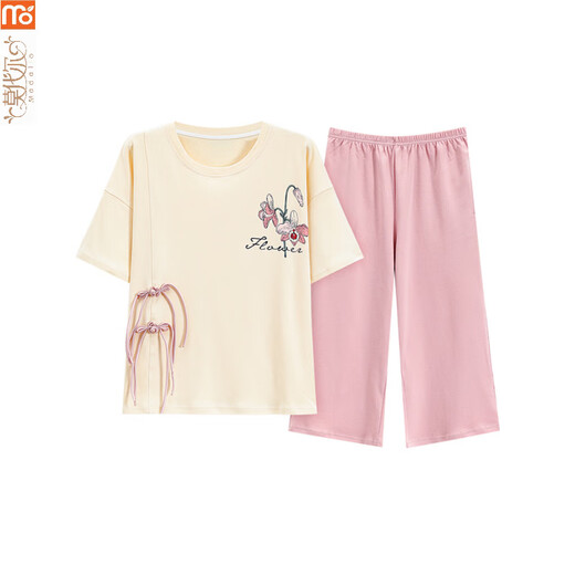 Modal Pyjamas für Frauen im Sommer 2025 Neue chinesische Kurzärmer-Anzug chinesischer Stil können außerhalb der dünnen lässigen, gelegentlichen Hosen y9902 m getragen werden