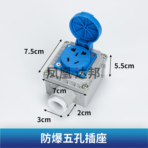 Explosion-proof switch explosion-proof socket 86 type wall switch 10A16A220V one-open five-hole waterproof explosion-proof plug explosion-proof socket five holes 16A