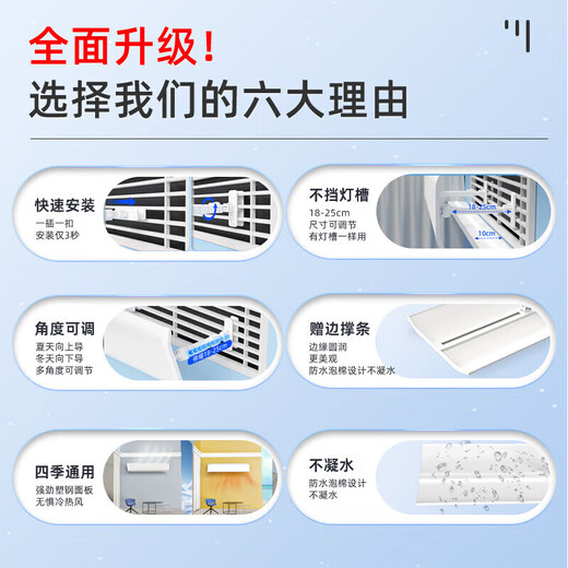 Yibaili central air conditioning windshield, ceiling machine anti-direct blow air conditioning baffle, air outlet guide to block wind, universal widened version 60cm *5163