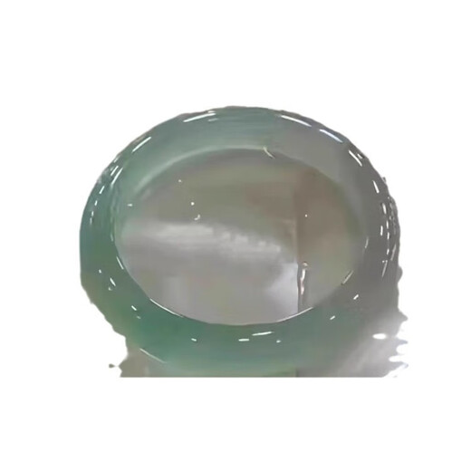 Ice type clear water floating flower jade bracelet Burmese glass type jade treated jade round jade bracelet children's concubine bracelet 58 size with gift box