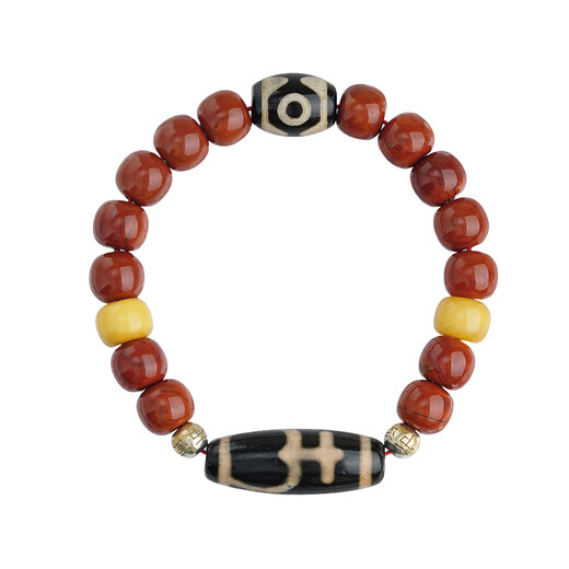 Potala Palace South Red Agate Bracelet Aquarius Dzi Beads Men's and Women's Play Bracelet as a Birthday Gift for Boyfriend