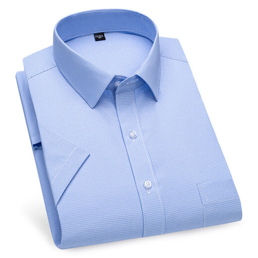 ROMON high-end short-sleeved shirt men's 2025 summer new style business career work striped casual shirt top DX6630 42 Recommended [156-168Jin[Jin equals 0.5 kg]]