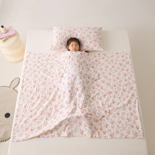 Summer Class A cotton double-layer gauze baby belly protection anti-kick quilt sleeping bag multi-functional student anti-cool summer quilt artifact Xunmi-Tiancha Class A cotton double-layer gauze 150*200cm
