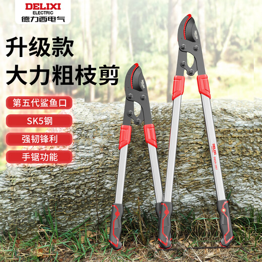 Delixi garden scissors, fruit tree pruning branches, powerful pruning, thick branch flower shears, large labor-saving gardening tools, manual agricultural tools