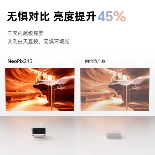 Philips (PHILIPS) NeoPix 245 Projektor für Zuhause, 1080P, Büroprojektor, Schlafzimmer, Fernseher, Heimkino, tragbare Smartphone-Projektion, Heimkino, Ultra-High-Definition, tagsüber, integriertes Doppelarm-Schwenken/Neigen + tausend Yuan Flaggschiff-Maschinenkönig