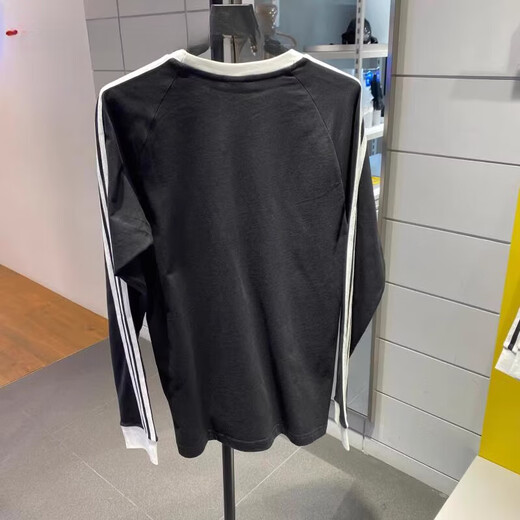 阿迪达斯 （adidas）三叶草Adicolor三条纹男子运动休闲长袖T恤IA4879 IA4877 IA4879白色 2XL 185/108A